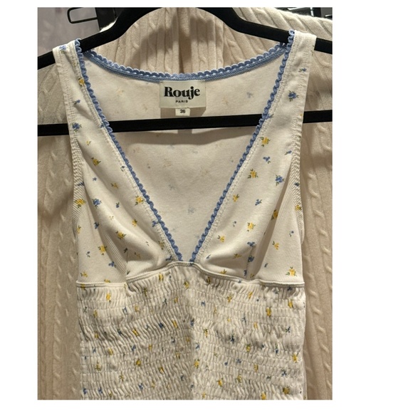 Rouje - Pearl Mini Fleurs Top - Ecru w/mini flowers - Size US 2 (FR 36) - Picture 7 of 12